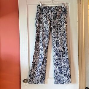 J Crew Flare Paisley Low Fit Pants